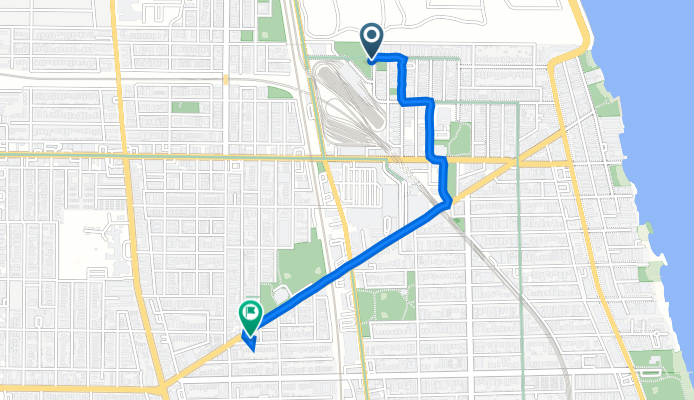 Rogers Park, Chicago to 1930 W Chase Ave, Chicago