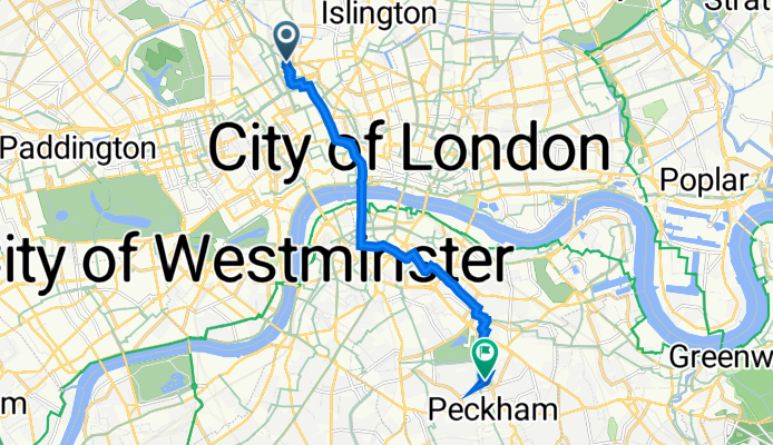 30 Euston Road, London to 18 Boathouse Walk, London