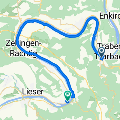 Mittelstraße 19, Traben-Trarbach nach Nikolausufer 11, Bernkastel-Kues