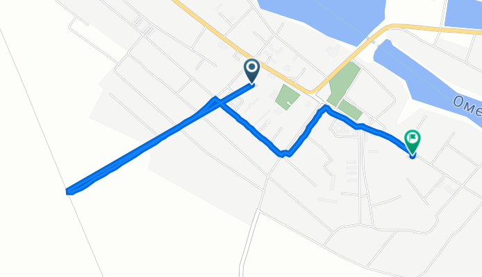 Вулиця Виноградна 11б, Глобине to вулиця Панаса Мирного 4, Глобине