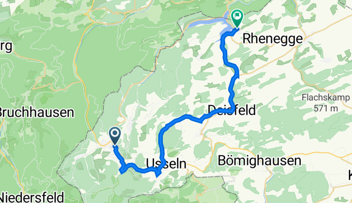 Waldecker Straße 20, Willingen (Upland) nach Seestraße 21, Diemelsee