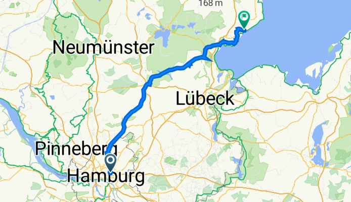 Leo-Leistikow-Allee 32, Hamburg nach Krusekoppel 6, Grömitz