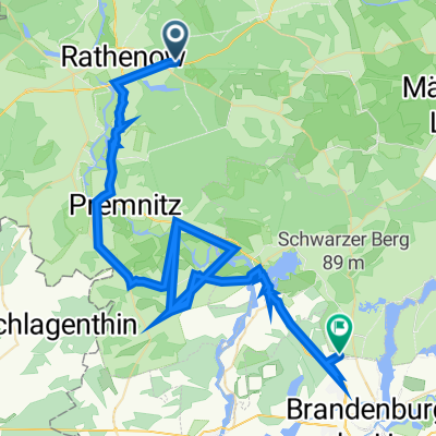 Stechower Landstraße 4, Rathenow nach Brielower Aue 19, Beetzsee