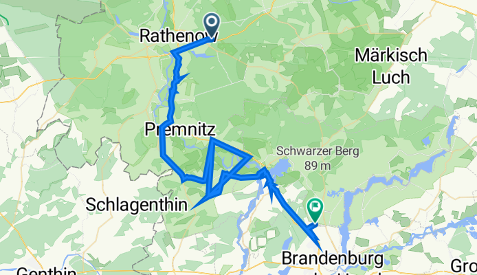 Stechower Landstraße 4, Rathenow nach Brielower Aue 19, Beetzsee