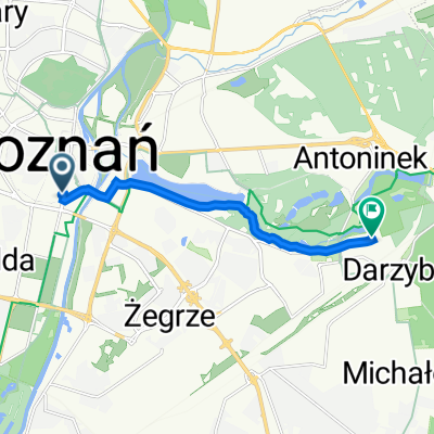 Garbary 7, Poznań do Włodzimierza Majakowskiego 343, Poznań