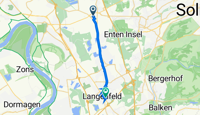 Axlerhof 1–13, Hilden do Grenzstraße 54, Langenfeld