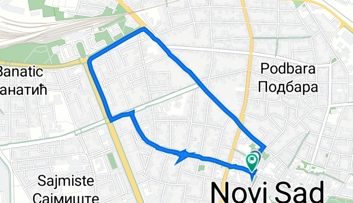 Svetozara Miletica 30, Нови-Сад до Svetozara Miletica 39, Нови-Сад