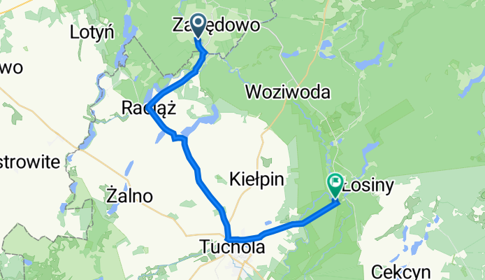 Brda 8, Czersk nach Łosiny, Cekcyn