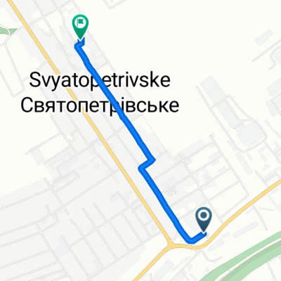 От вулиця Київська 27Г, Вишневе до вулиця Миколи Амосова 63 c, Святопетрівське