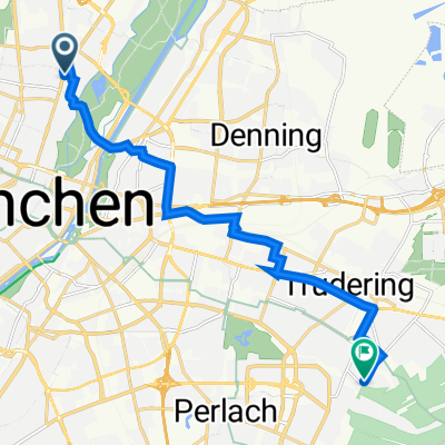 Münchner Freiheit 2–6, Munich to Friedenspromenade 9, Munich