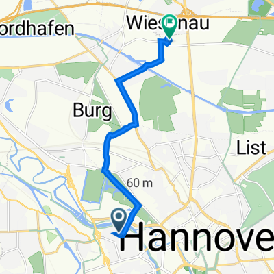 Hennigesstraße 10, Hannover nach Reinhold-Schleese-Straße 21, Hannover