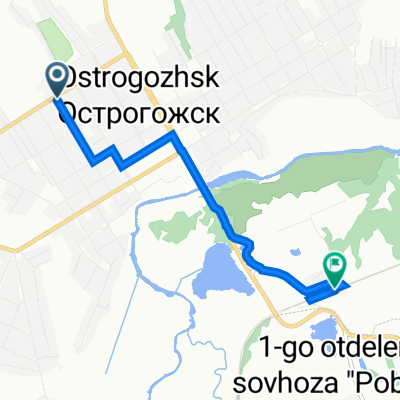 От Комсомольская улица 64, Острогожск до Острогожск