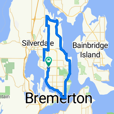 Bremerton to Keyport loop. (ignore detour on central vally)