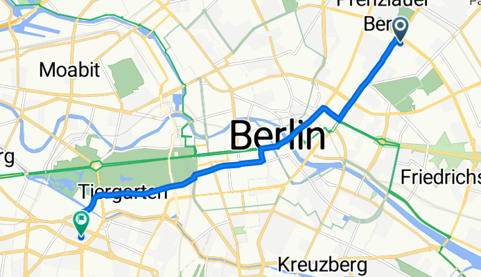 Dietrich-Bonhoeffer-Straße 29, Berlin nach Keithstraße 9, Berlin