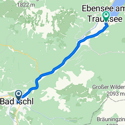 Bahnhofstraße 8, Bad Ischl to Pfaffingstraße, Ebensee am Traunsee
