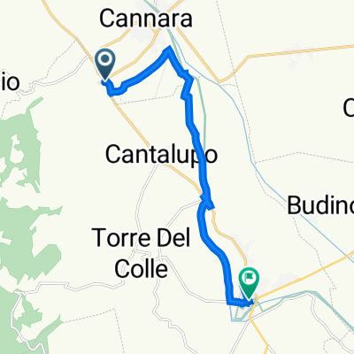 Via Perugia 13, Bevagna to Via Gabriele Crescimbeni 2, Bevagna