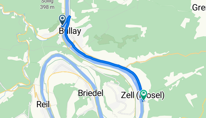 Auf Kockert 18, Alf nach Balduinstraße 42, Zell (Mosel)