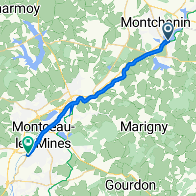 Eurovelo 6, Saint-Laurent-d'Andenay to 10 Impasse du Pont de Lucy, Montceau Les Mines