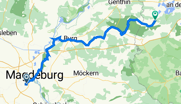 Hansapark 2, Magdeburg nach K 6954, Rosenau