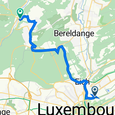 Avenue John F Kennedy, Luxembourg to 25B Chemin de Steinsel, Kopstal