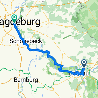 Oranienbaum-Wörlitz nach Otto-von-Guericke-Straße 34, Magdeburg