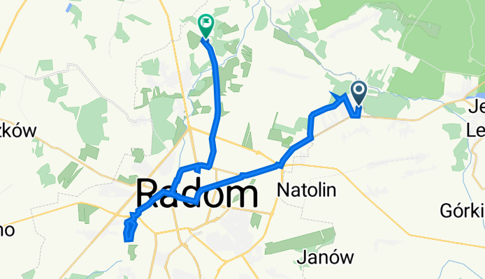 Poduchowna 16, Radom do Wincentego Witosa 58C, Radom