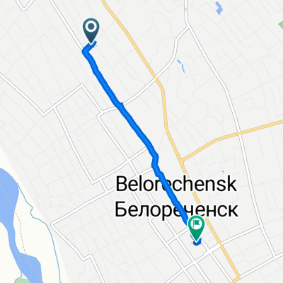 Партизанский переулок, 14, Белореченск до улица Ленина, 87, Белореченск