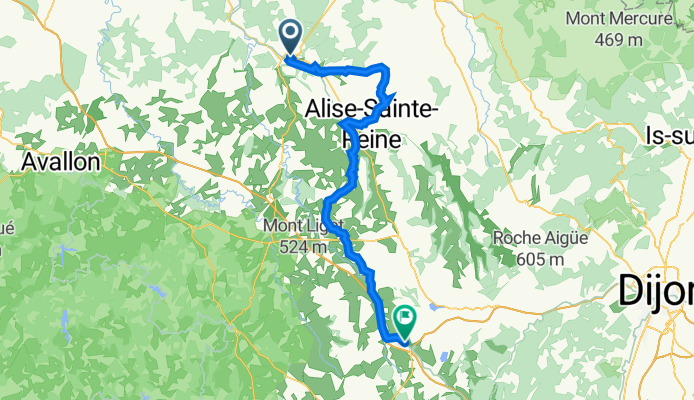 Radtour von Montbard bis Chateauneuf