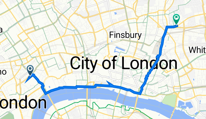 51 Long Acre, London to 2–10 Whitby St, London