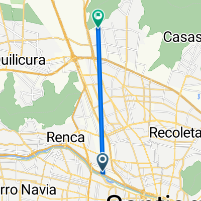 Ruta a Avenida el Guanaco Norte 2072, Huechuraba