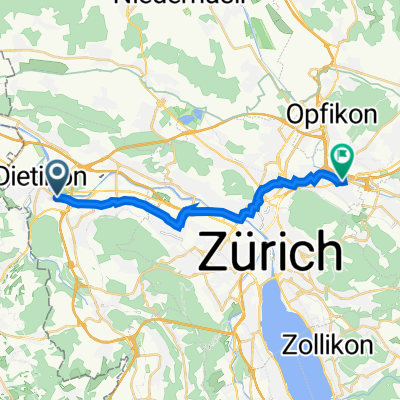 Zürcherstrasse 134, Dietikon nach Winterthurerstrasse 698, Zürich