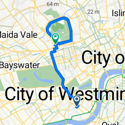 Sporty route in London