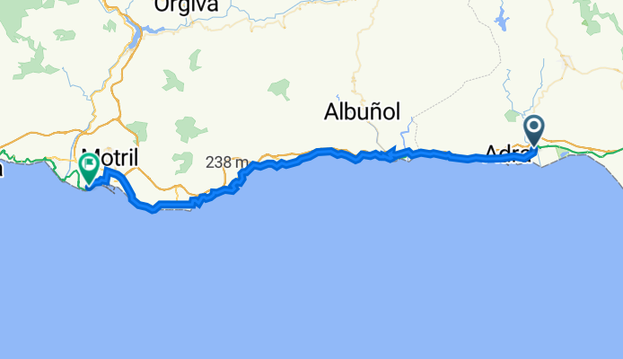 De Calle Andarax 5, Adra a Playa Poniente s/n, Motril