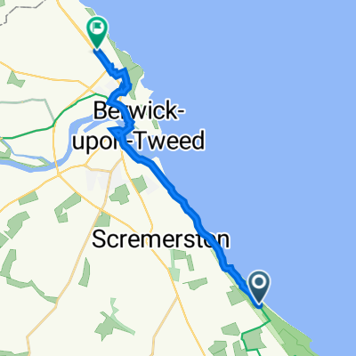 Ancroft, Berwick-upon-Tweed to A1, Ramparts Business Park, Berwick-upon-Tweed