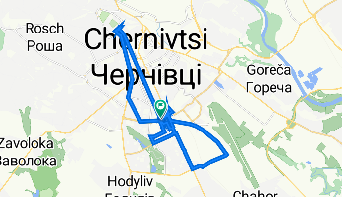 вулиця Максимовича 18, Чернівці to Магазин "Спорттовари", Чернівці