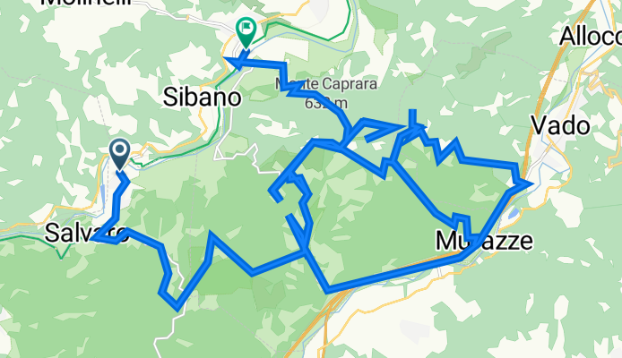 Da Via Pioppe Berleta 14B, Pioppe di Salvaro a Via Palmiro Togliatti 25, Pian di Venola