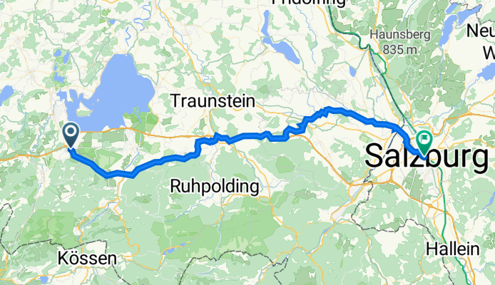 Rottauer Straße 4A, Bernau am Chiemsee to Ferdinand-Hanusch-Platz 2, Salzburg