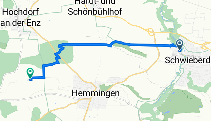 Anlagenweg 7, Schwieberdingen nach Spitzenhof 1, Hemmingen