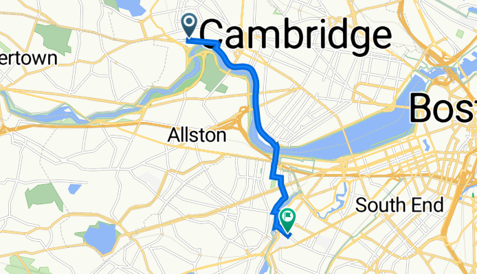 8 Longfellow Rd, Cambridge to 75 Francis St, Boston