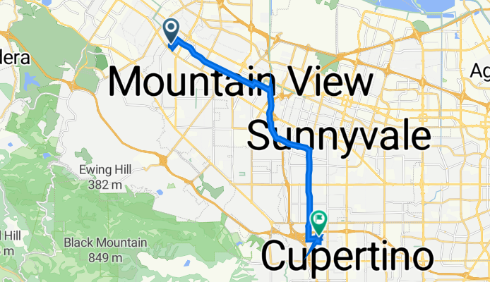 Collins Court 4321, Mountain View to Hale Place 10659, Cupertino