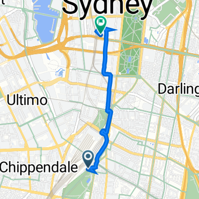 101 Chalmers St, Chippendale to 2 Park St, Sydney