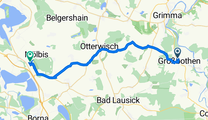 B107 17, Grimma nach Deutschland, Rötha
