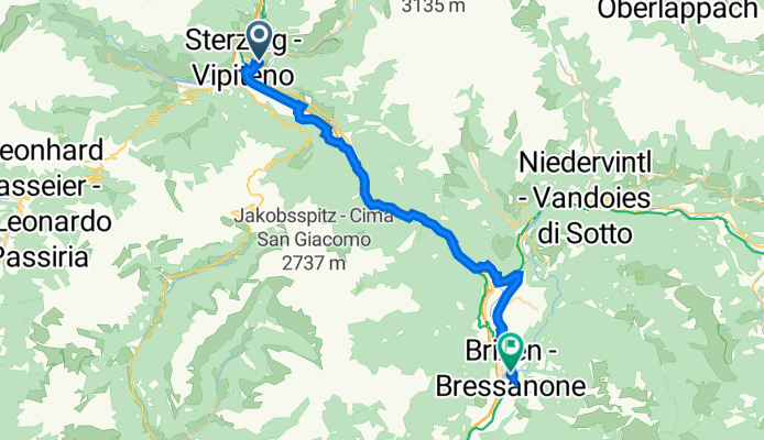 Pfitscher Straße 55, Pfitsch nach Brunogasse 3, Brixen