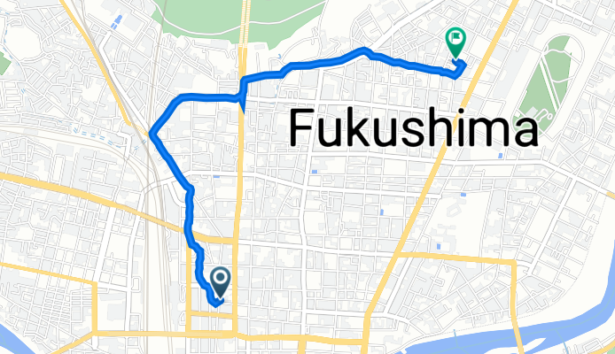 12-32, Sakaemachi, Fukushima to 1, Matsunamicho, Fukushima