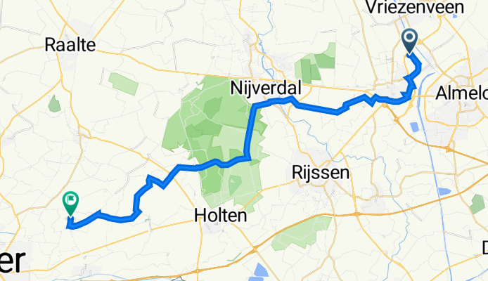 Bedrijvenpark Twente 454, Almelo naar Bathmenseweg 47, Lettele