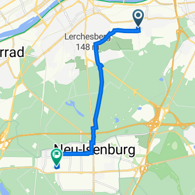 Hansenweg 46, Frankfurt am Main nach Alicestraße 118, Neu-Isenburg