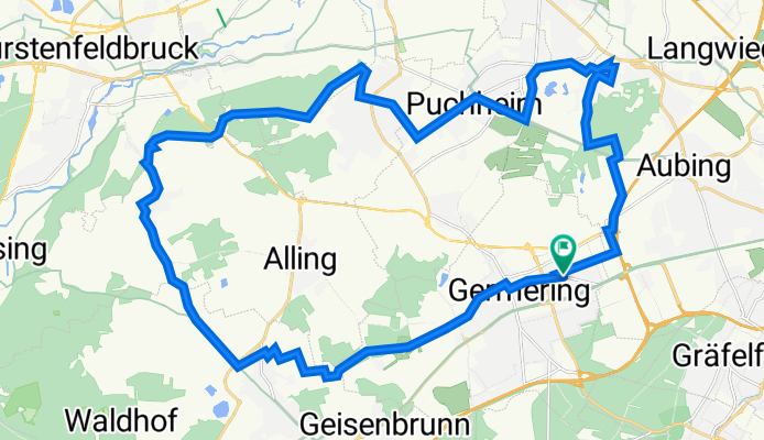 Fliederstraße 3, Germering nach Narzissenstraße 3, Germering