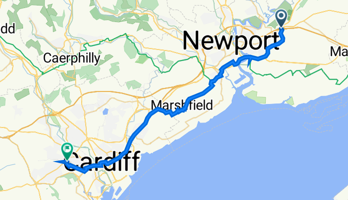 M4, Langstone, Newport to 1–27 Aldsworth Road, Cardiff