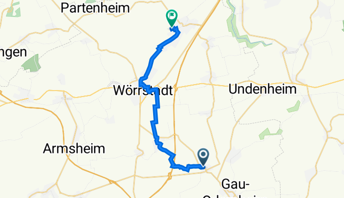 Wörrstädter Straße 6, Biebelnheim nach Bacchusring 27, Saulheim