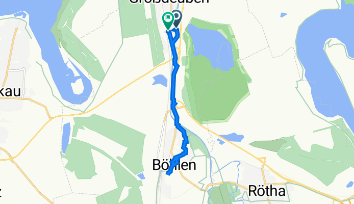 Hauptstraße 56, Böhlen nach Hauptstraße 87, Böhlen